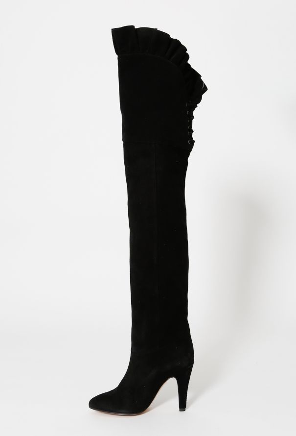 Chloé F/W 2009 Ruffled Over-Knee Boots - 7