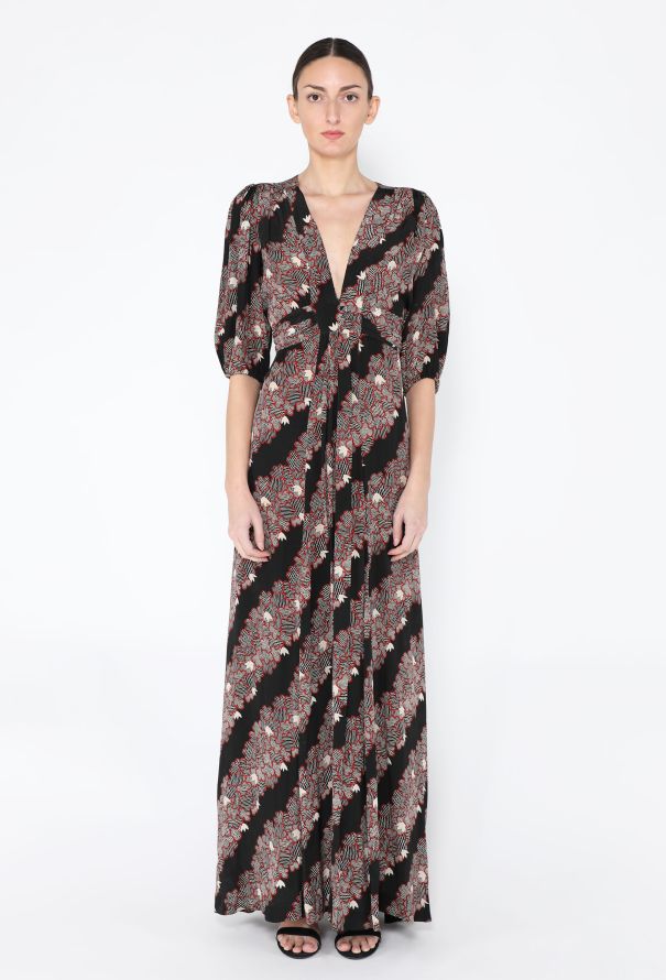 Ossie Clark '70s Printed Rayon Dress - 1