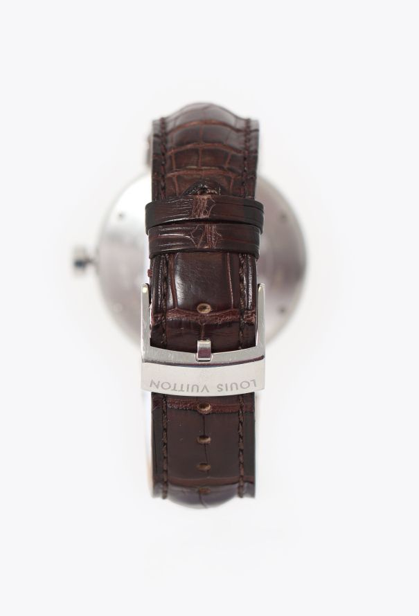 Louis Vuitton Steel Tambour GMT Q1131 Watch - 4