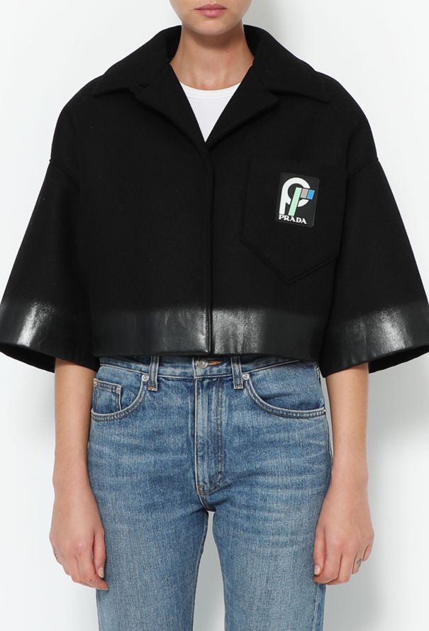 Prada Cropped Ombré Wool Jacket - 1