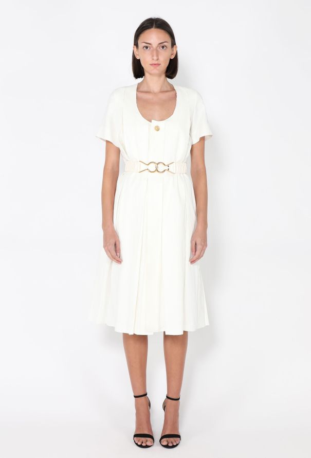 Bottega Veneta Belted Linen Dress, Pre-Fall 2019 - 3