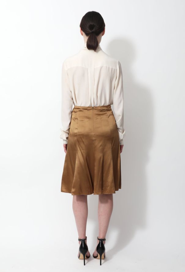 Chanel 2006 Satin Flared 'CC' Skirt - 4
