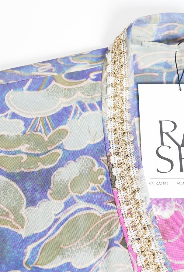 Floral Iridescent Trim Kaftan - 5