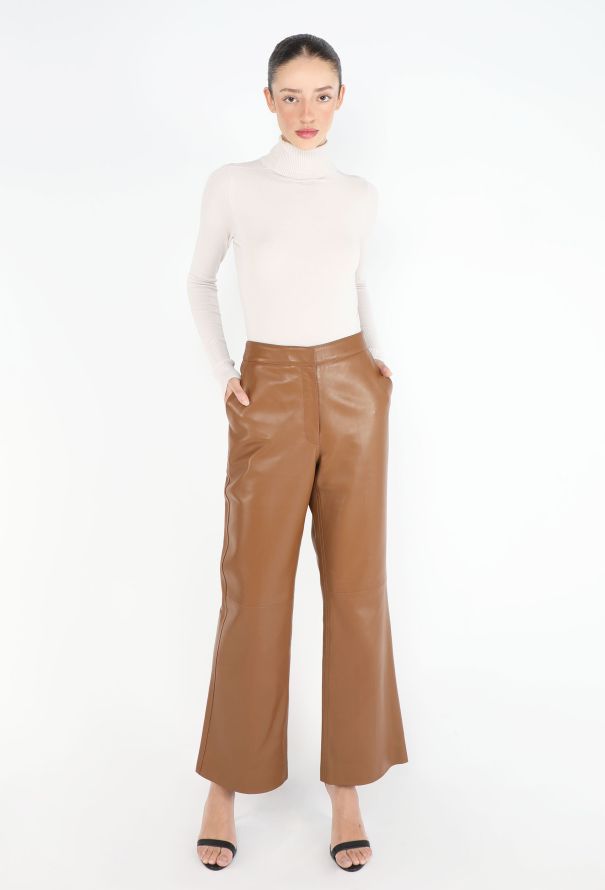 Jil Sander 2025 Lambskin Bootcut Pants - 2