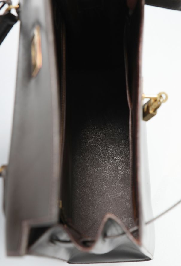 Hermès Rare 1957 Marron Box Kelly Sellier 32 - 15