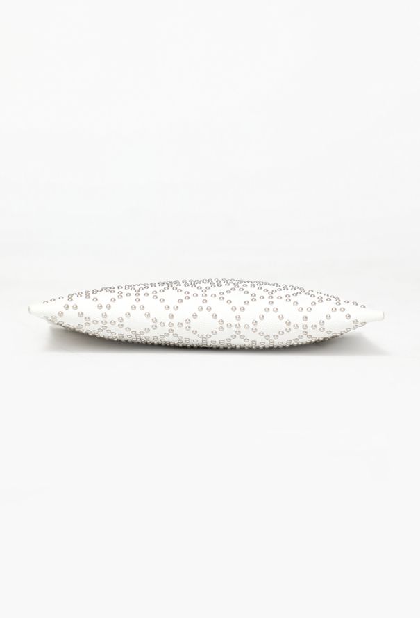 Alaïa Studded White Envelope Clutch - 6