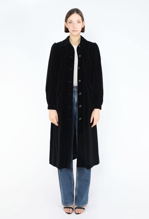 Saint Laurent Rare 1974 Velvet Opera Coat - 1