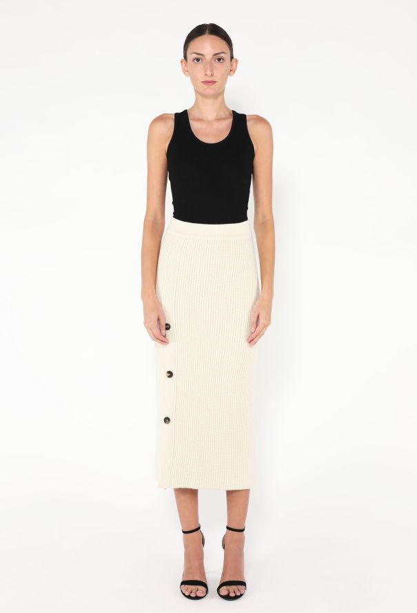 Hermès 2025 Cashmere Ribbed Knit Skirt - 2