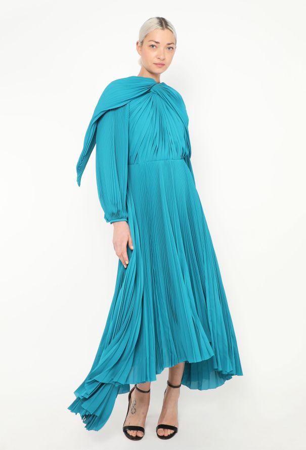 Balenciaga S/S 2022 Asymmetrical Pleated Dress - 3