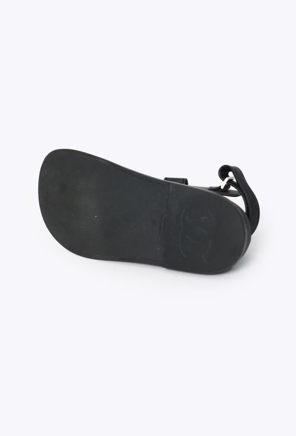 Chanel 2022 Matte 'CC' Dad Sandals - 5