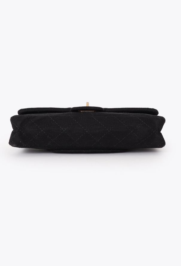 Chanel Black Jersey 2.55 Medium Flap Bag - 7