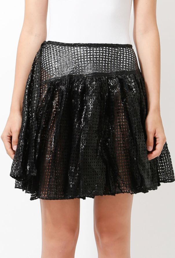 Alaïa Laser-cut Pleated Skirt - 2