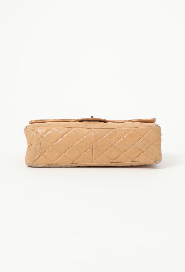 Chanel Tan Patent 2.55 Jumbo Flap Bag - 7