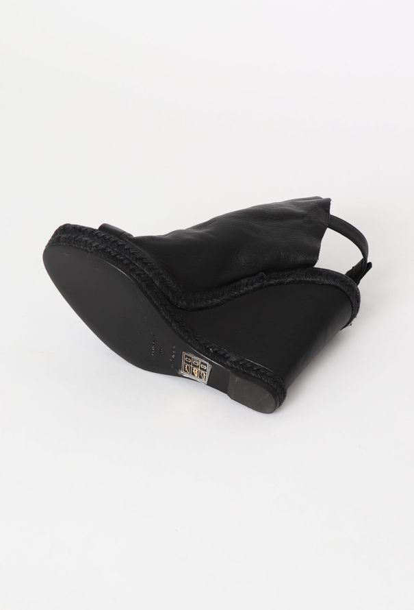 Balenciaga Resort 2010 Leather Wedge Espadrilles - 6