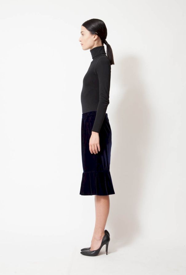 Saint Laurent 2003 Tom Ford Velvet Skirt - 3