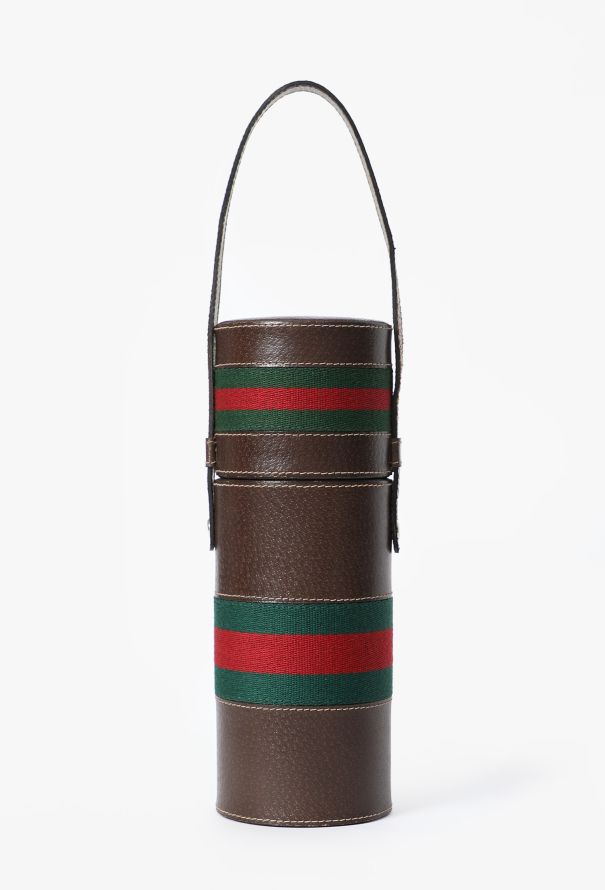 Gucci Vintage Leather Bottle Carrier - 4