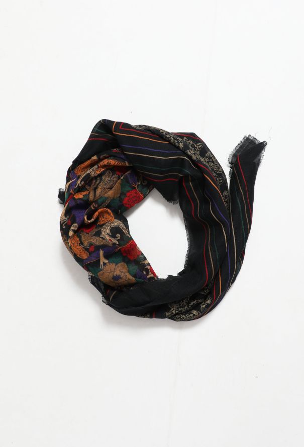 Emanuel Ungaro Vintage Floral Leopard Scarf - 3