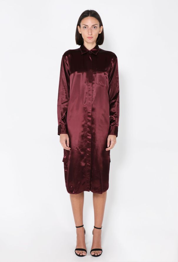 Bottega Veneta Satin Shirt Dress, 2019 - 3