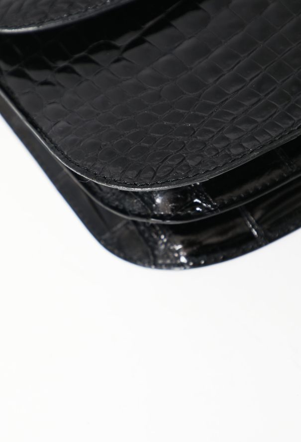 Crocodile Crossbody Clasp Bag - 7