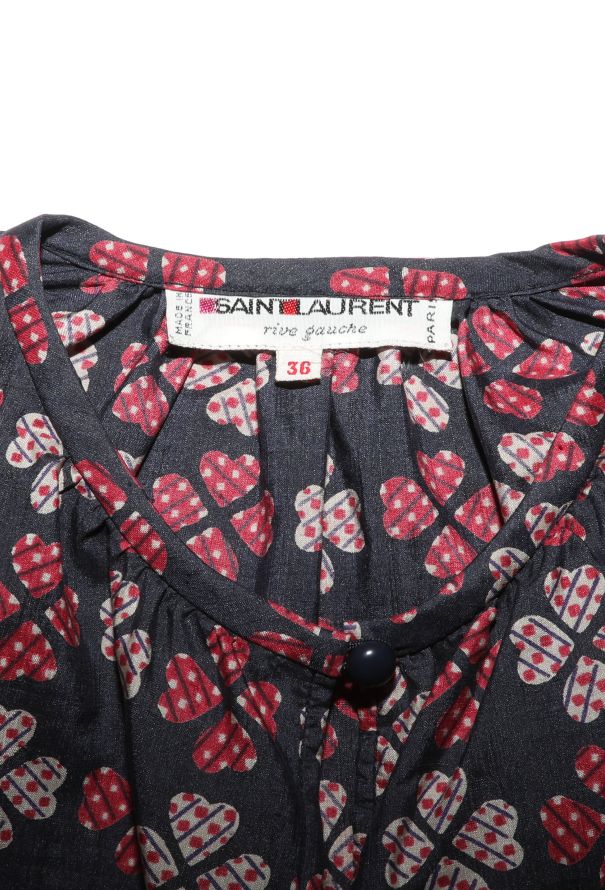 Saint Laurent S/S 1978 Heart Print Skirt Ensemble - 8