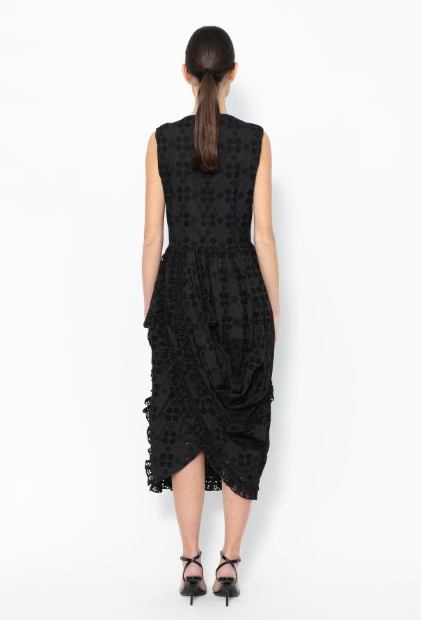 Modern Designers Simone Rocha Draped Eyelet Dress - 4