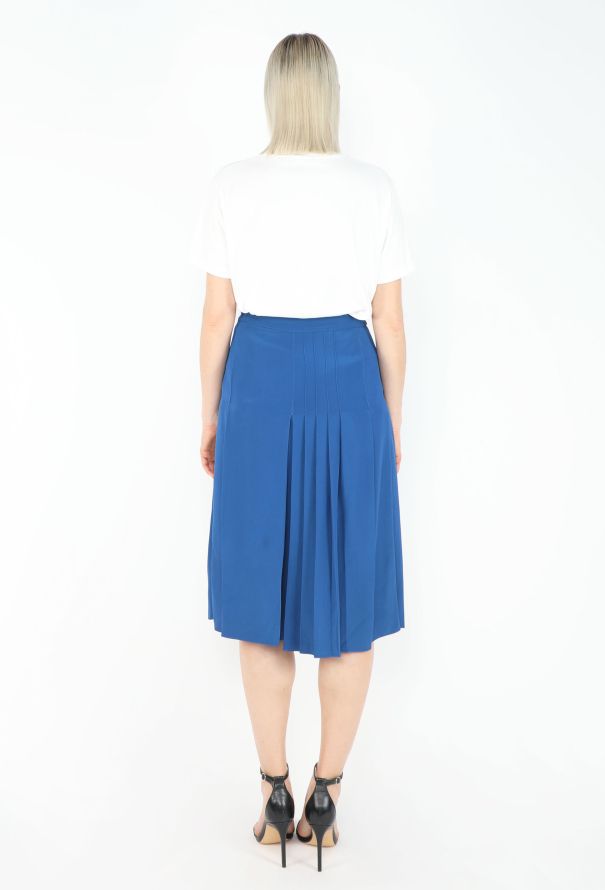 Céline Resort 2012 Pleated Crêpe Skirt - 5