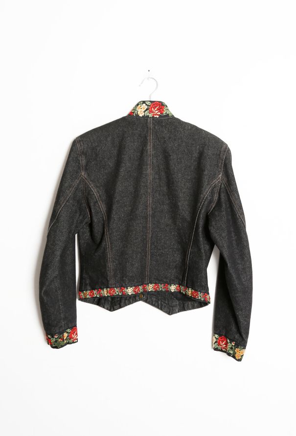 Kenzo Floral Trim Denim Jacket - 8