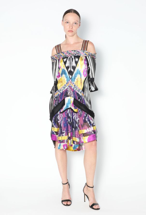 Balenciaga Off-Shoulder Ikat Dress – F/W 2007 - 4