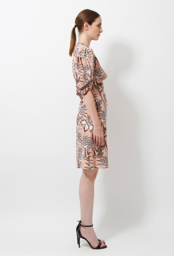 Chloé Silk Graphic Print Dress - 4