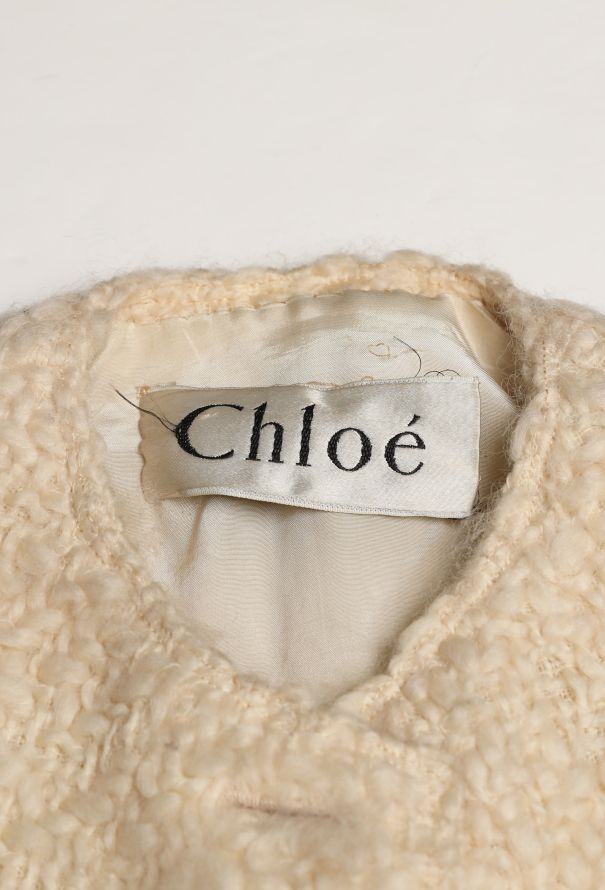 Chloé Couture '80s Fox Fur Trim Tweed Jacket - 8