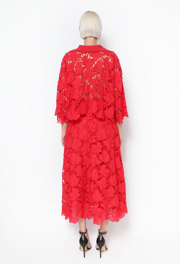 Valentino 2021 Floral Guipure Skirt Ensemble - 3