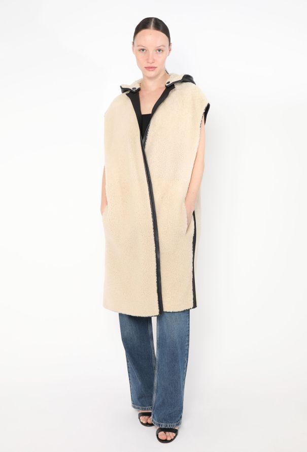 Céline Fall 2010 Shearling Hooded Vest - 5