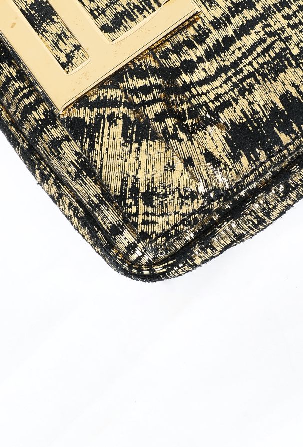 Fendi Metallic Tiger Print Clutch - 7