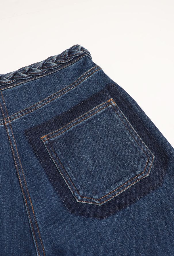 Valentino 2020 Braided Denim Culottes - 6