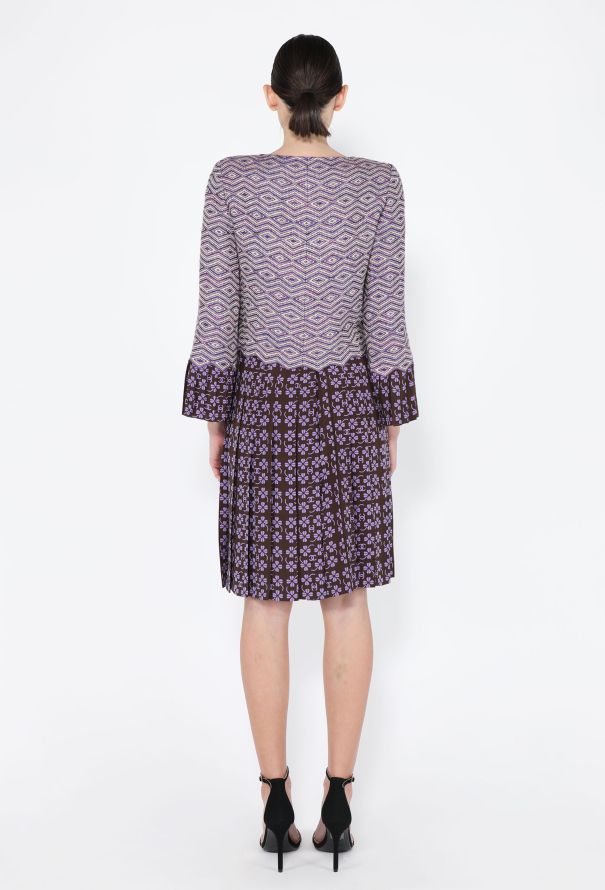 Chanel Tweed & Silk Clover Printed Ensemble, 2001 - 8
