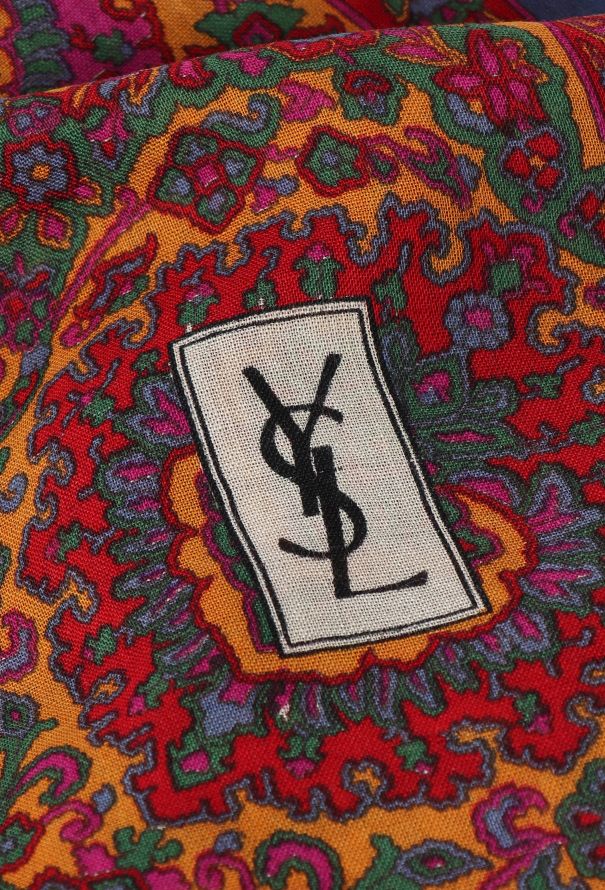 Saint Laurent '70s Floral Colorblock Scarf - 5