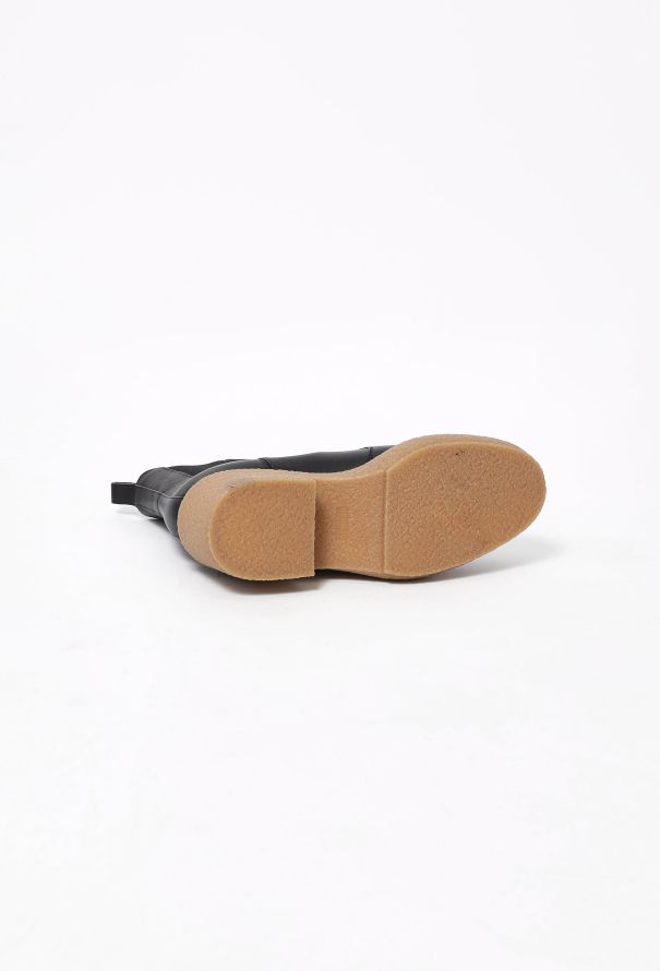 Hermès Platform Leather Chelsea Boots - 6