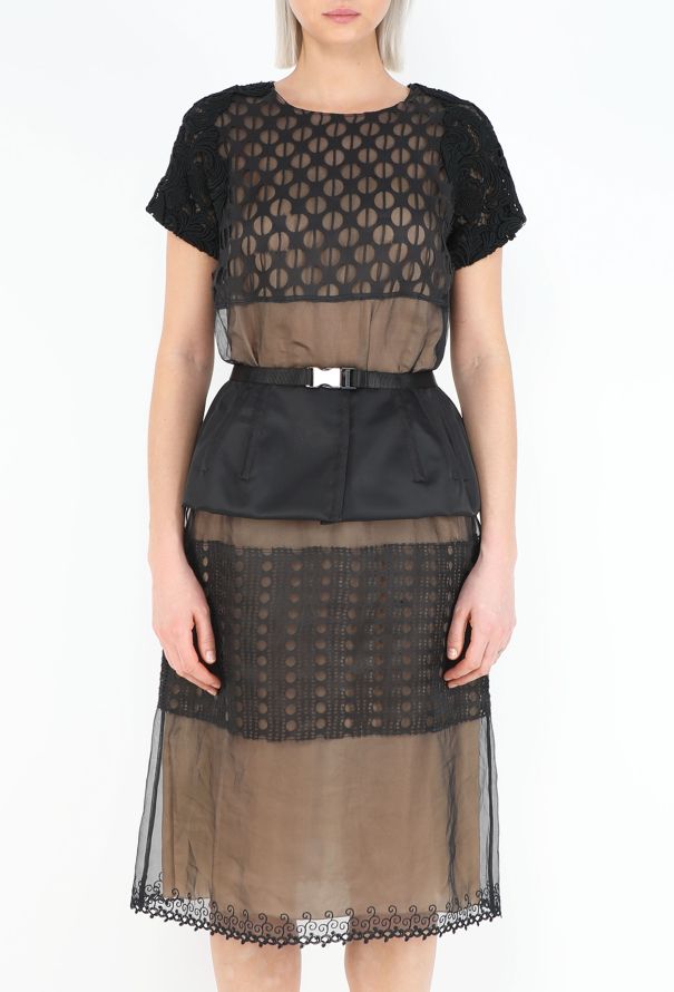 Prada Campaign F/W 2008 Belted Guipure Dress - 5