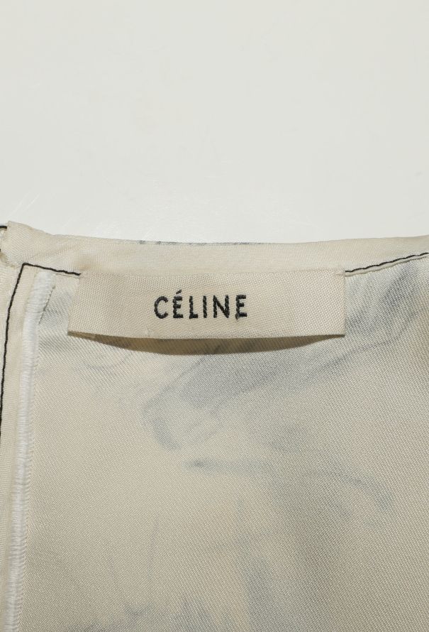 Céline F/W 2015 Wonderland White Silk Dress - 6