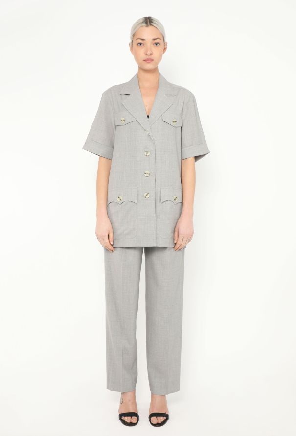 Saint Laurent 1999 Belted Saharan Ensemble - 4