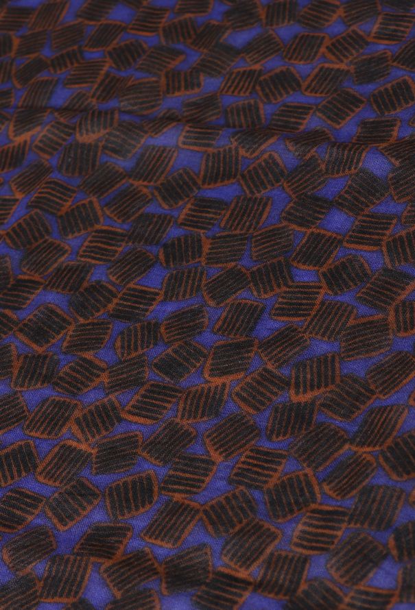 Saint Laurent Late '70s Frayed Graphic Scarf - 6