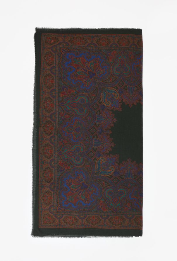 Saint Laurent Vintage Paisley Printed Shawl - 1