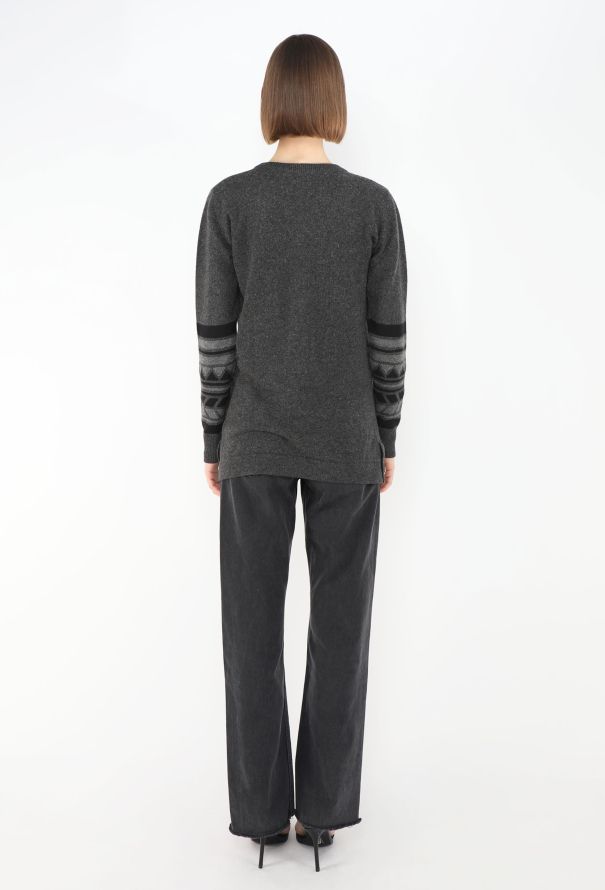Chanel '80s Scottish Grey Cashmere Sweater - 5