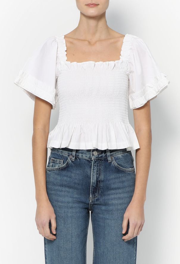 Molly Goddard 2019 Ruched Cotton Top - 1