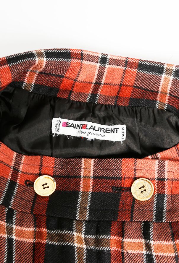 Saint Laurent F/W 1984 Plaid Twill Skirt - 5