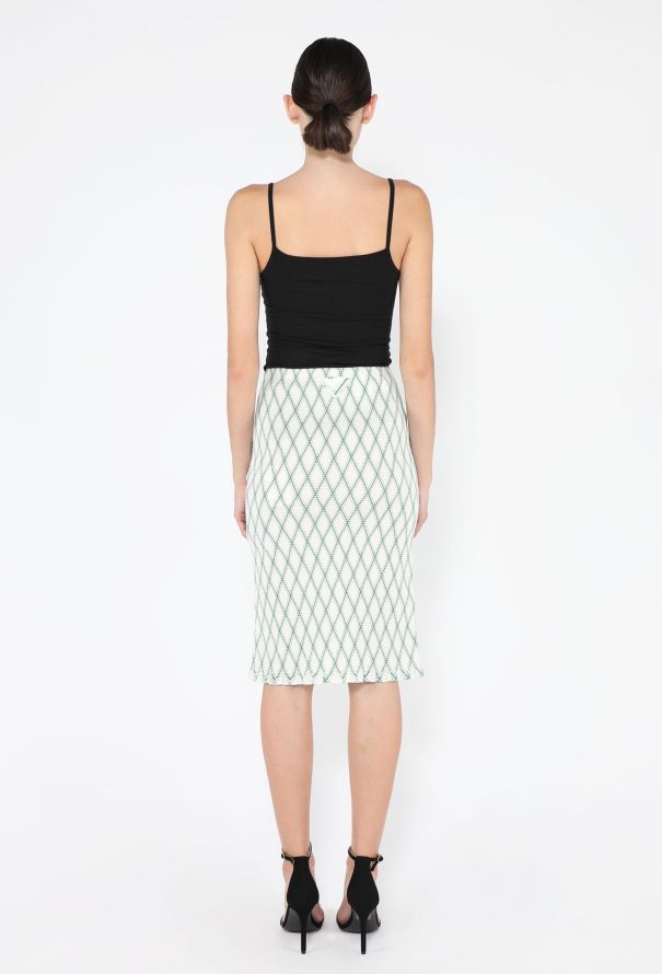 Prada Diamond Smocked Midi Skirt, 2024 - 3
