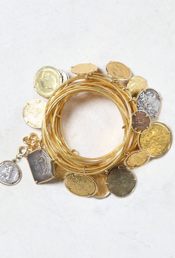 Vintage Fine Jewelry Set of 16 Coin Charm Bracelets, owned by Elizabeth Taylor - 7
