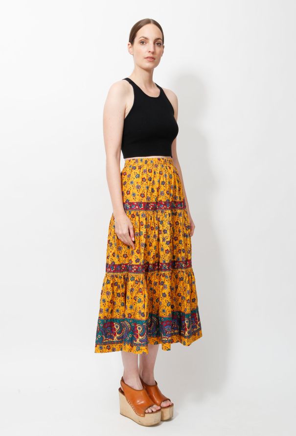 World Treasures Vintage Tiered Provençal Skirt - 3