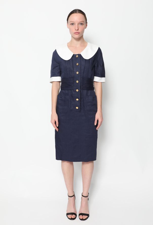 Chanel COLLECTOR S/S 1988 Linen Claudine Dress - 1
