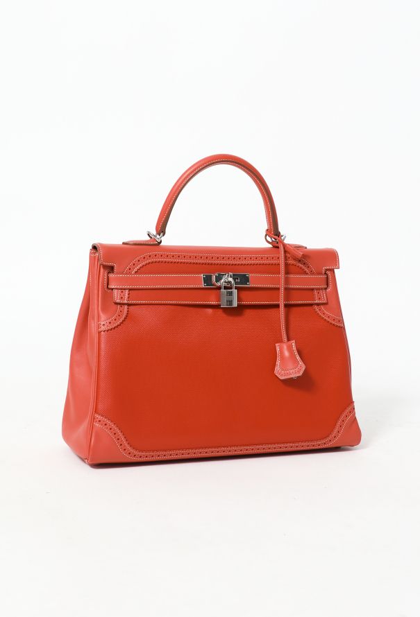 Hermès Limited Edition Sanguine Kelly Ghillies 35 - 6